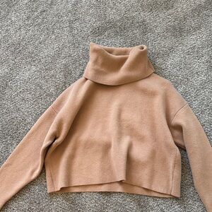 Vici Camel Cowl Neck Sweater